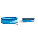 INTEX Kit piscinette Easy Set autoportante 3,66 x 0,76 m & bâche pour Piscine autoportante (ø) 3,66m