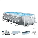 INTEX Kit piscine Prism Frame ovale 6.10 x 3.05 x 1.22 m