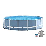 Piscine Hors Sol à Cadre Rond avec Pompe à Filtre, Piscines de 120 * 30 Pouces pour Jardin Familial en Plein Air