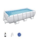 Bestway 56442 Piscine hors sol Power Steel™ 404 x 201 x 100 cm, filtre à sable, échelle