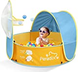 Peradix Piscine À Balles pour Bébé 2 en 1 Tente de Jeu Maisonnette Pop-up Tente Piscine Pliable Bebe pour Intérieur Extérieur, Piscine pour Enfants Parcs pour Bébé