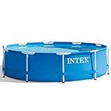 INTEX Piscine à structure métallique avec pompe - 305 x 76 cm bleu 28202GN