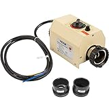 VEVOR Chauffe-piscine Thermostat 48mm Métal 220-240V Électrique Thermostat Piscine 2,7-3,3KW Chauffage Électrique Piscine 20-40℃ Thermostat Piscine Phase Unique 14A Appliqué à Petite Piscine